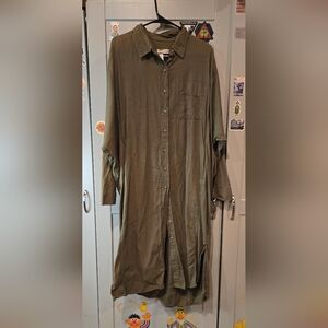 Universal Thread Olive Green Shirt Dress